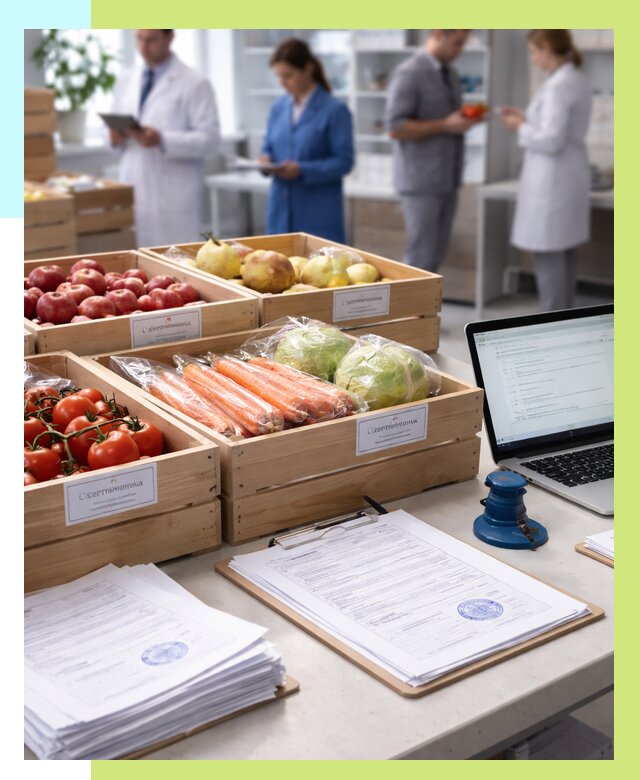 Сертификация овощей и фруктов в Черняховске от 8908 р. | Алешин-Чрх