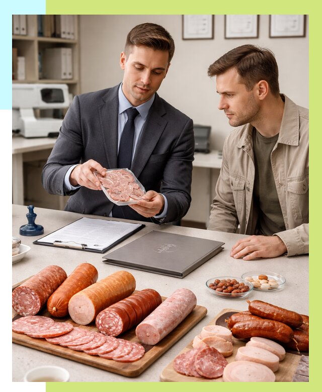 Сертификация колбасных изделий в Черняховске от 7860 р. | Алешин-Чрх