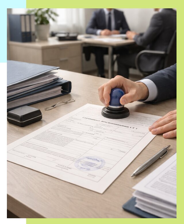 Сертификат происхождения СТ 1 в Черняховске от 4716 р. | Алешин-Чрх