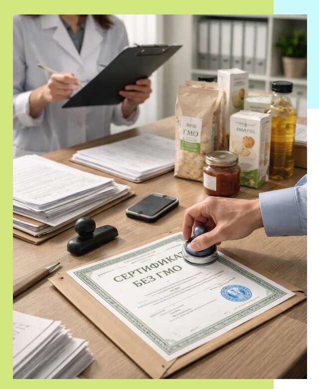 Получение сертификата Без ГМО для продукции в Черняховске